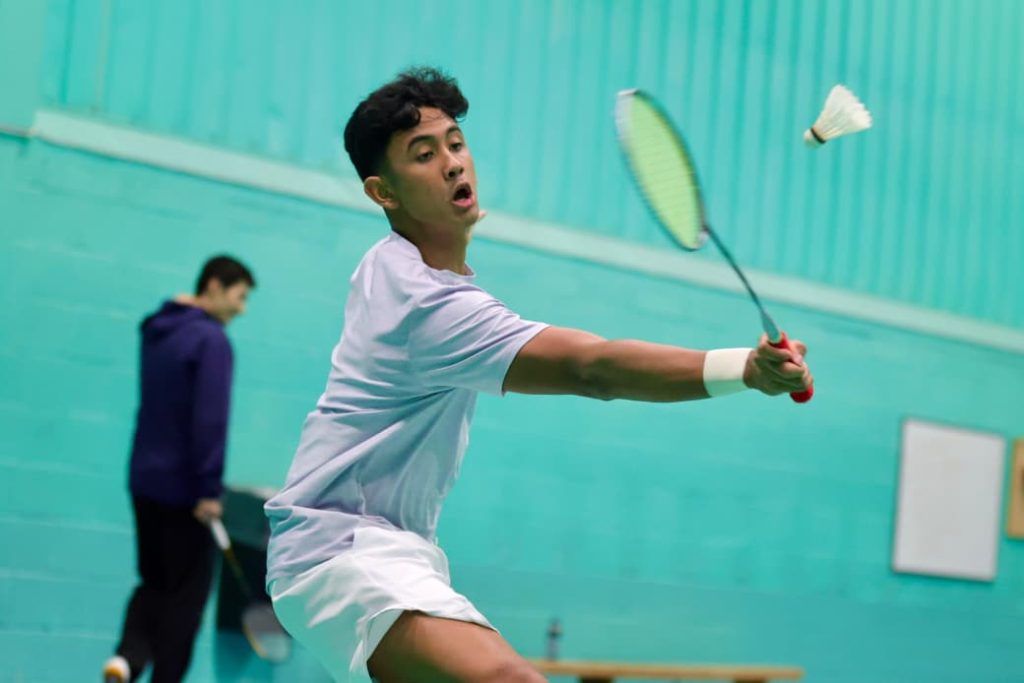 Tunggal putra andalan Indonesia Alwi Farhan saat berlatih di Milton Keynes, Inggris sebagai persiapan menghadapi turnamen All England 2026.