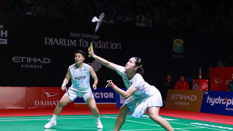 Apriyani Rahayu/Lanny Tria Mayasari saat tampil di Indonesia Masters 2026. Ketika itu, keduanya menembus sampai semifinal.