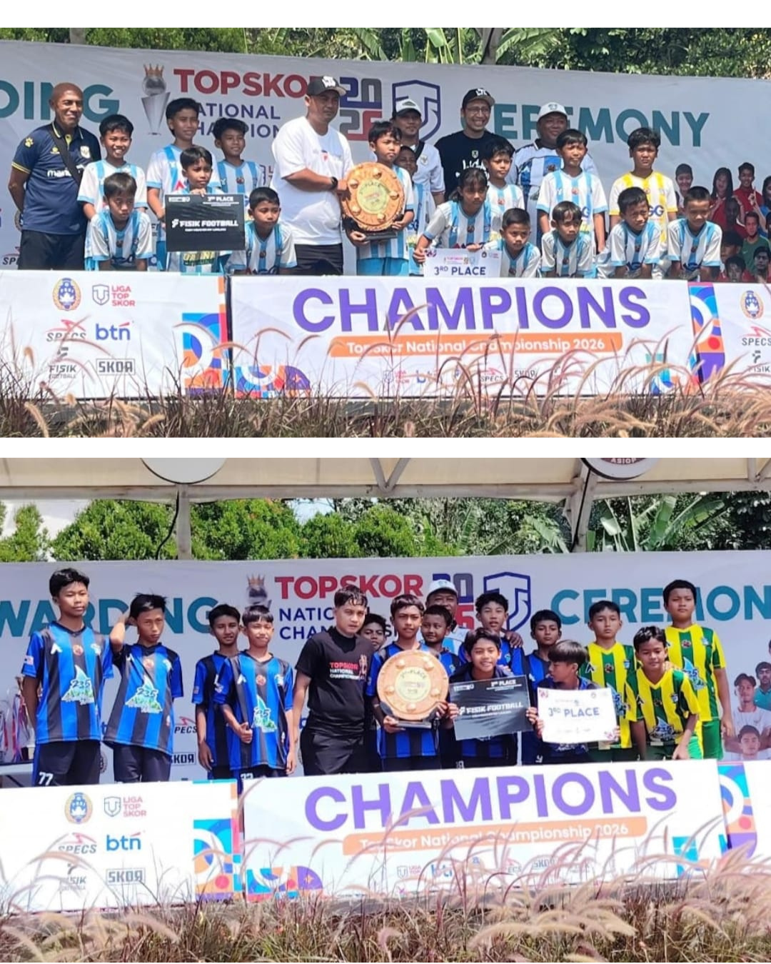 Tim Pendowo FC U10 (foto atas) dan U12 meraih posisi III di LTS Nasional 2026.