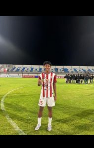 Umar Thoriq saat mengantarkan Persepam menjadi juara Liga 4 Jatim 2026.